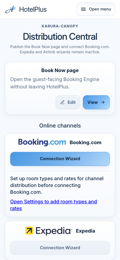 Mobile local room-type gap