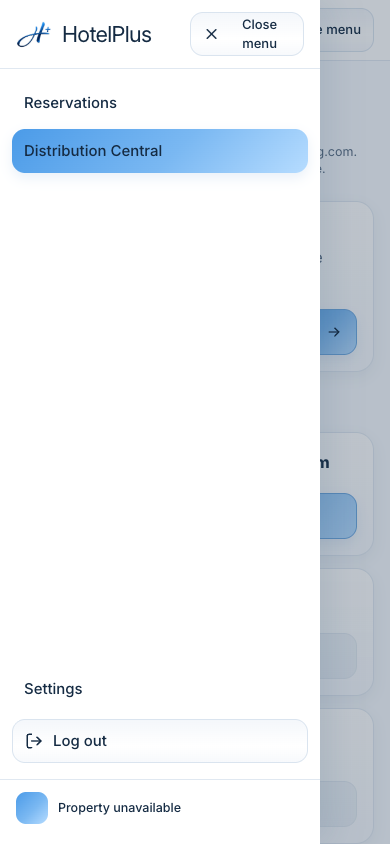 Mobile navigation open