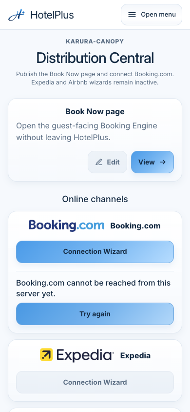 Mobile notice after Try again